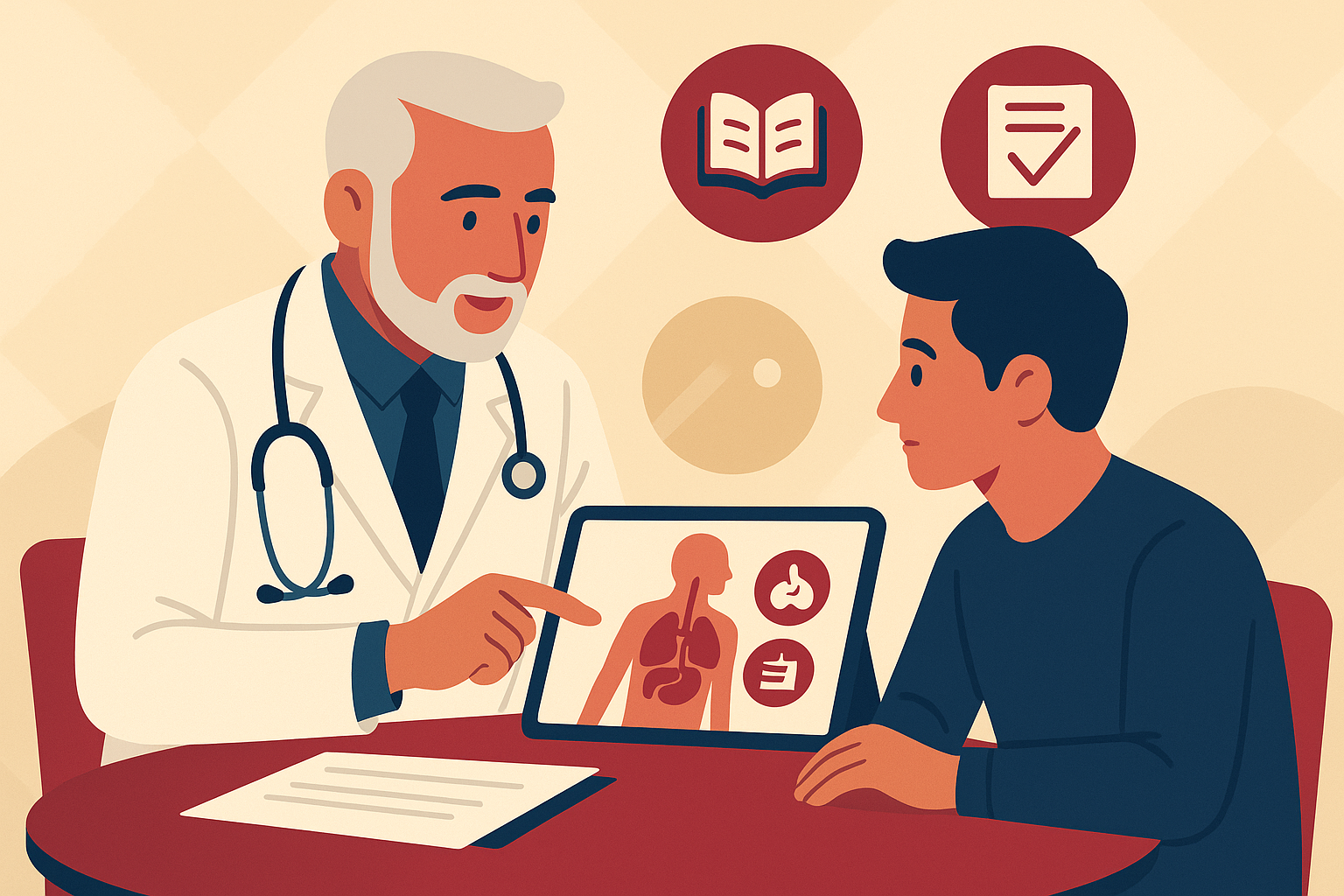 Medical mentors providing coaching